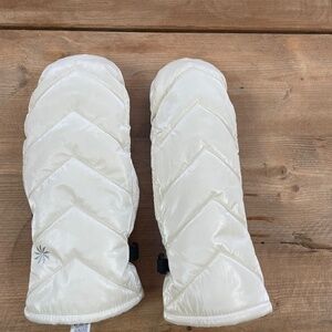White winter mittens